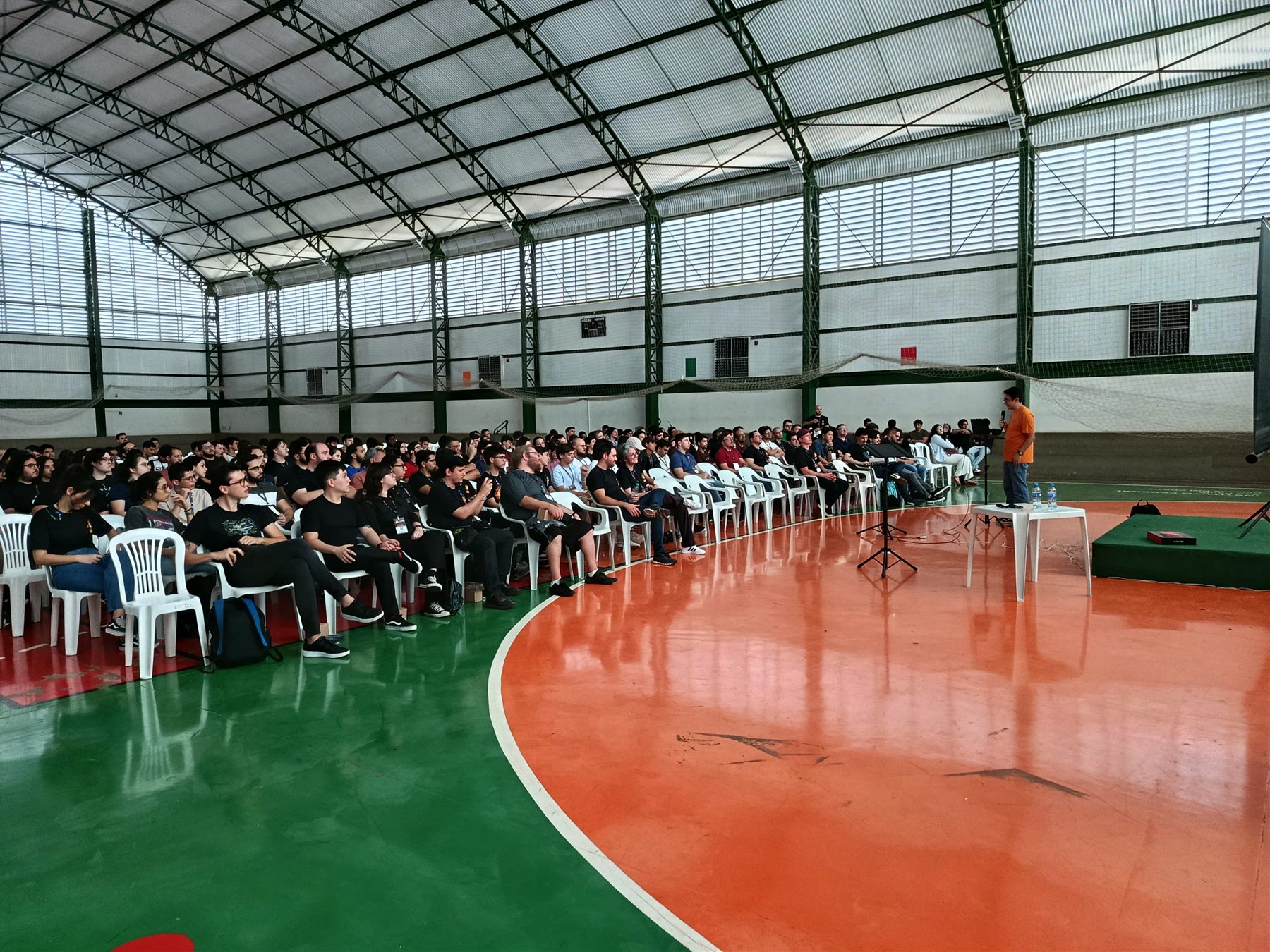 Palestra com público reunido no Java Day São José do Rio Preto
